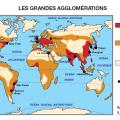 les grandes agglomérations dans le monde